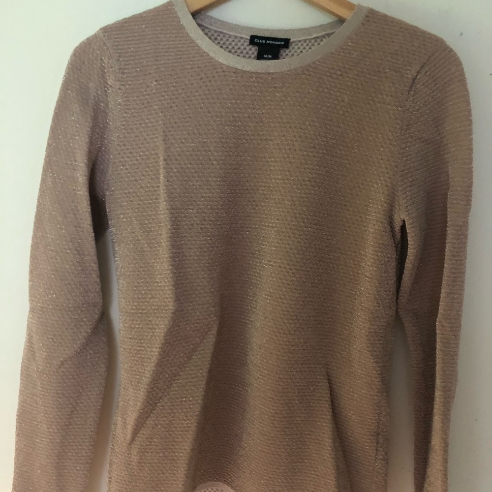 Club Monaco pink shimmer sweater
